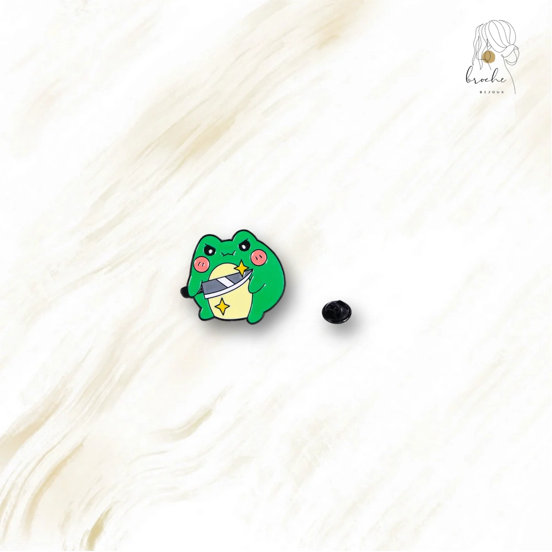 Pin's Grenouille Avec Petit Couteau